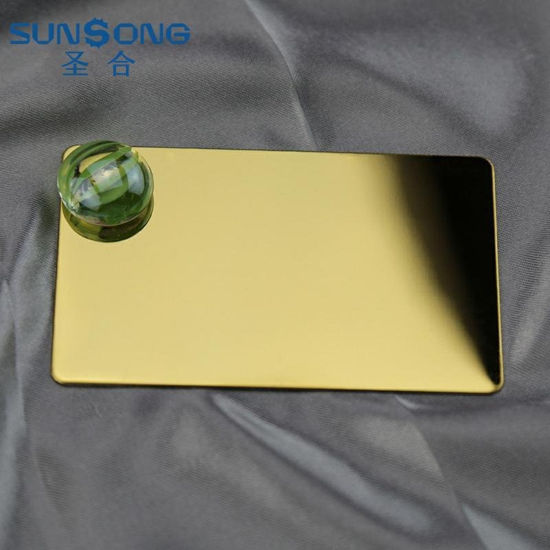 PVD Gold COATED MIRROR STAINLESS STEEL SHEETS      3