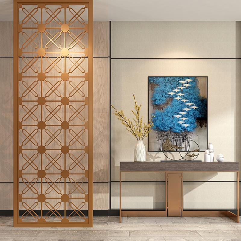 Gold Metal Room Divider        Stainless Steel Room Partition            3