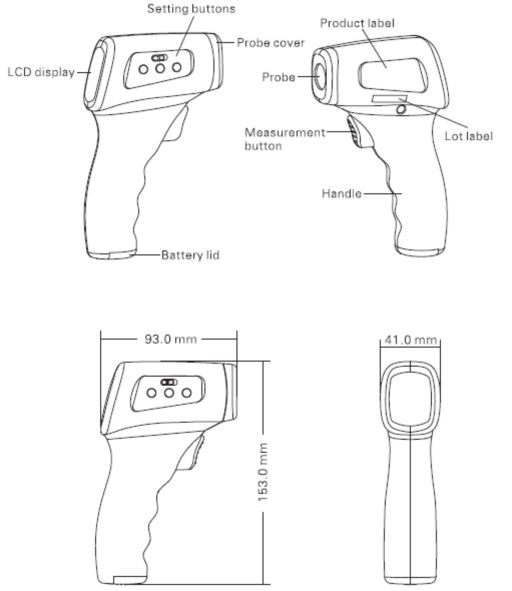 hot product CE approved non-contact forehead thermometer for baby and adult 5