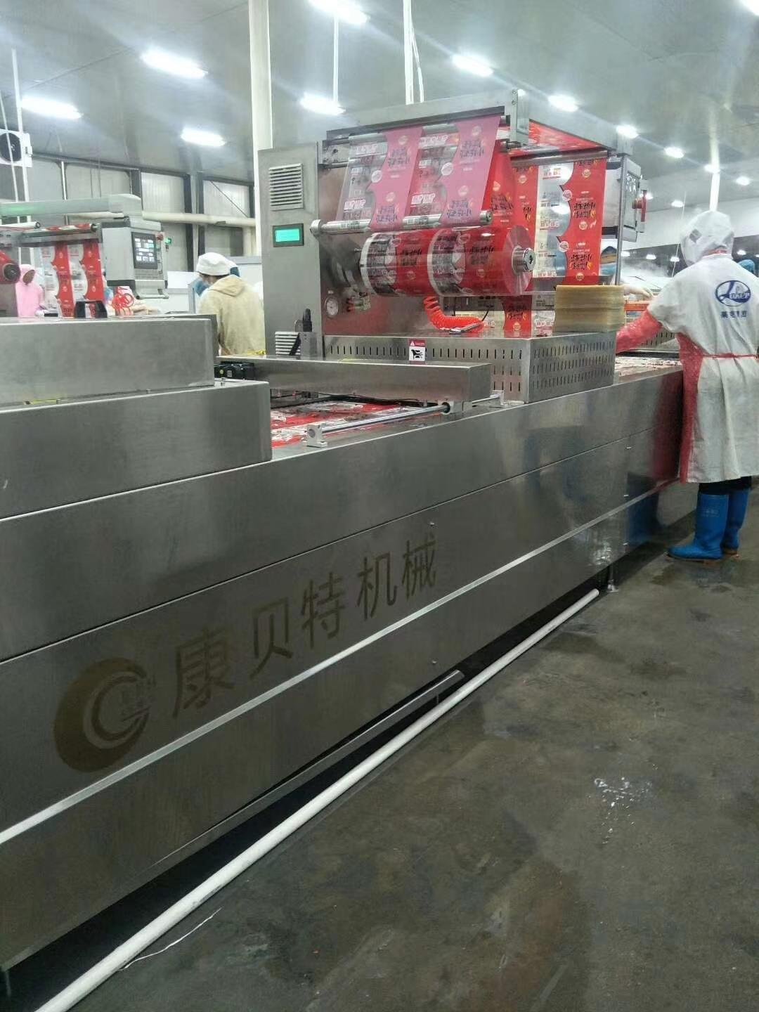 Food thermoforming packing machine
