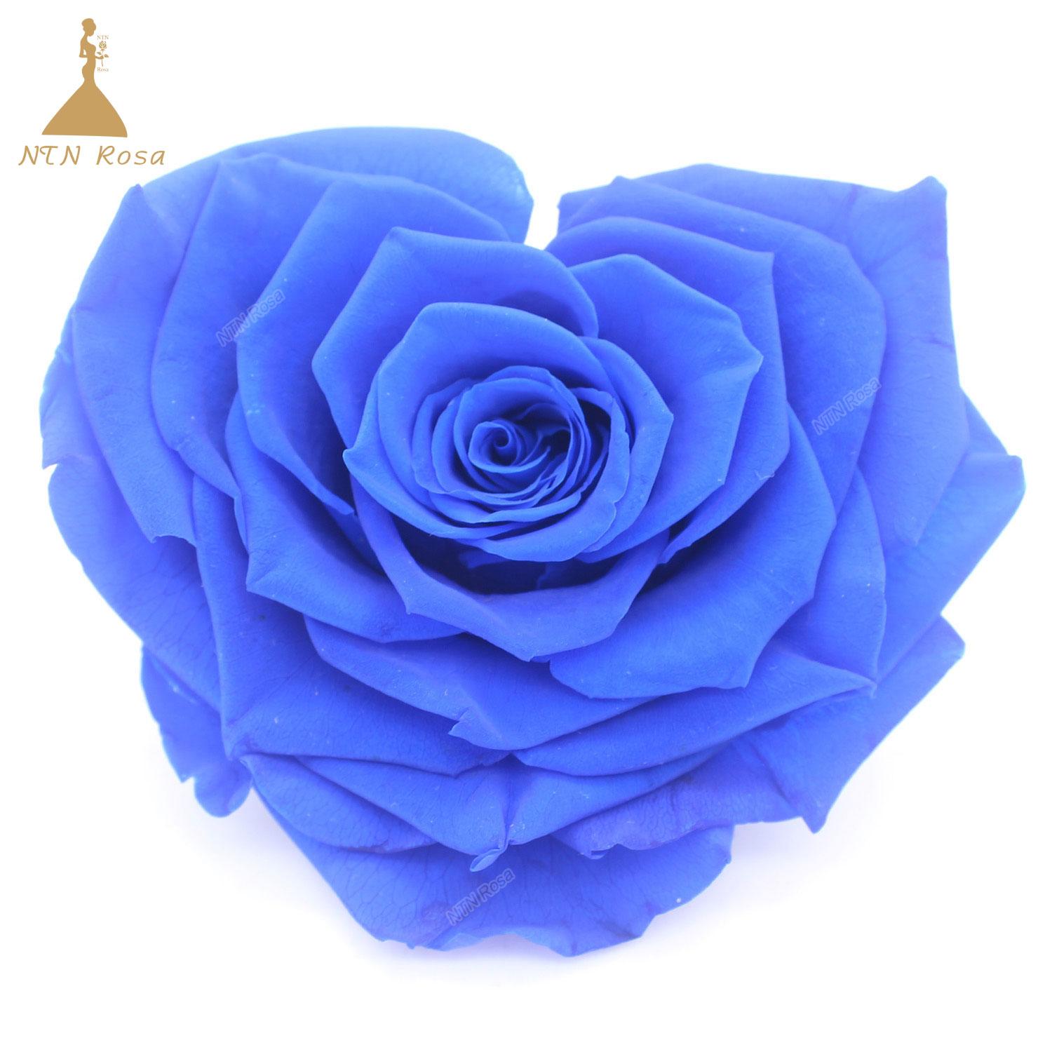 10cm Big Heart-Shape Preserved Rainbow Rose Flower  3