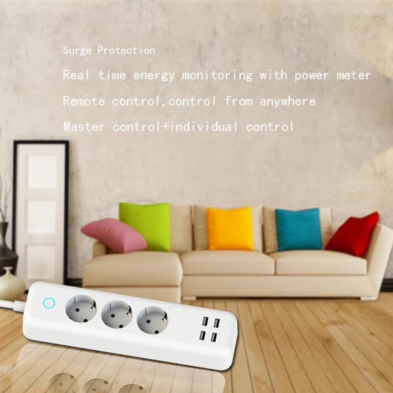 Larkkey Smart Home Alexa Wifi Extension Socket 4