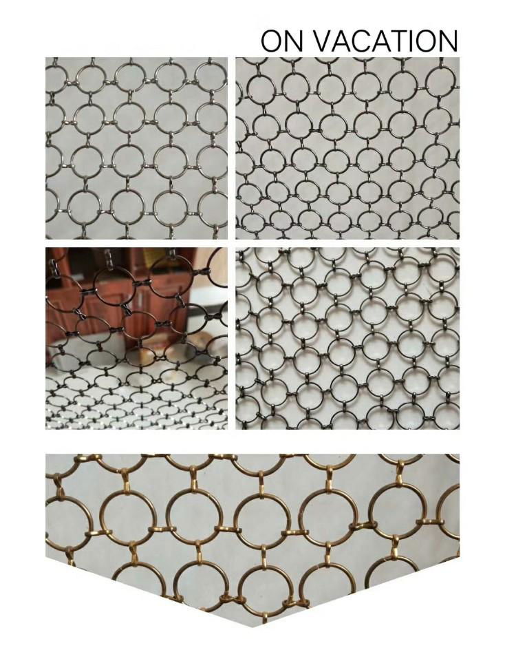 Decorative metal chain link curtain screen for door 3