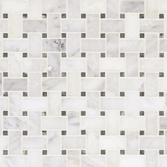 Marble basketweave mosaic floor tiles wall tile