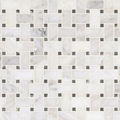 Marble basketweave mosaic floor tiles