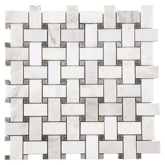 Marble basketweave mosaic floor tiles wall tile 2