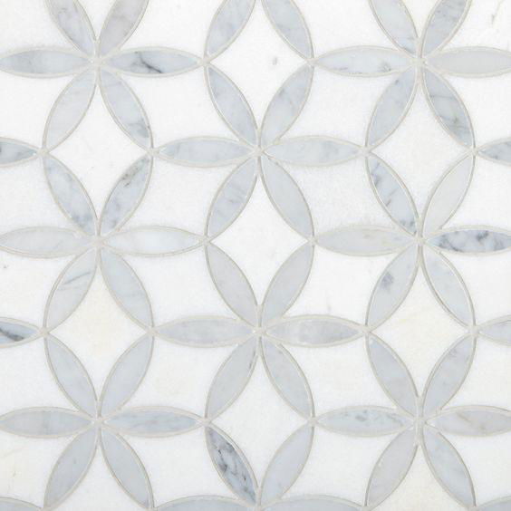 white marble waterjet wall tiles floor tiles 2