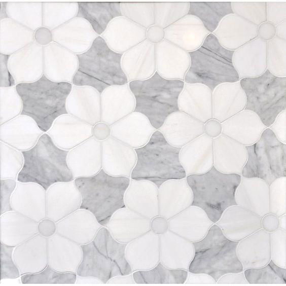 white marble waterjet wall tiles floor tiles 3