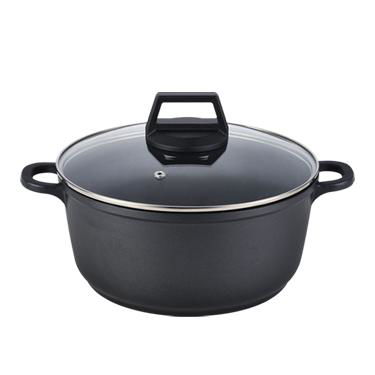 die casting aluminum nonstick classic casserole with glass lid