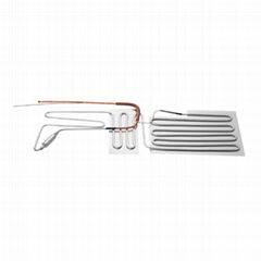 Aluminum plate tube evaporator for refrigerator