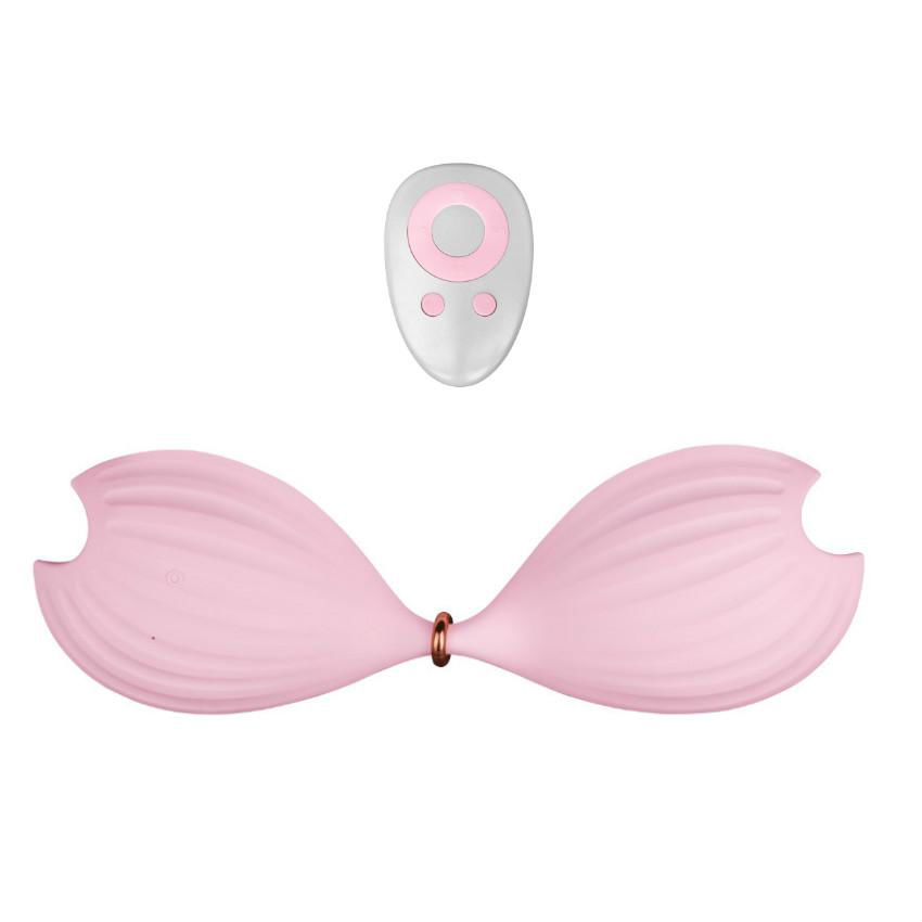 Wireless silicone vibration enhancement lifting instrument breast massager