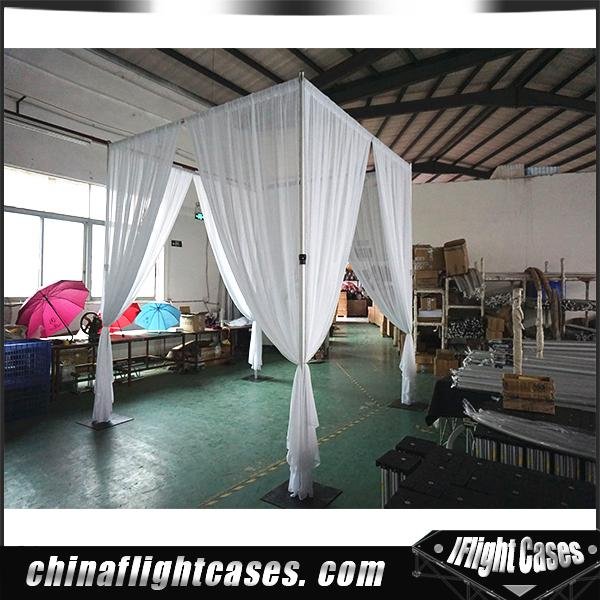 RK Outdoor decoration wedding used small square pipe and drape drapery