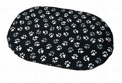 Paw printing design short plush dog cushion