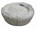 Hot Selling Long White Plush Pet Round