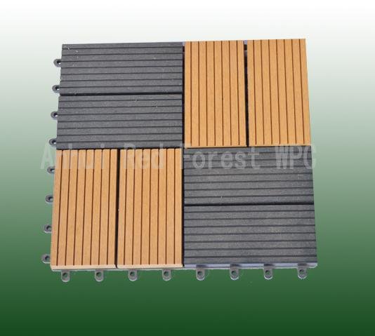 Bamboo plastic outdoor and indoor DIY tiles 2