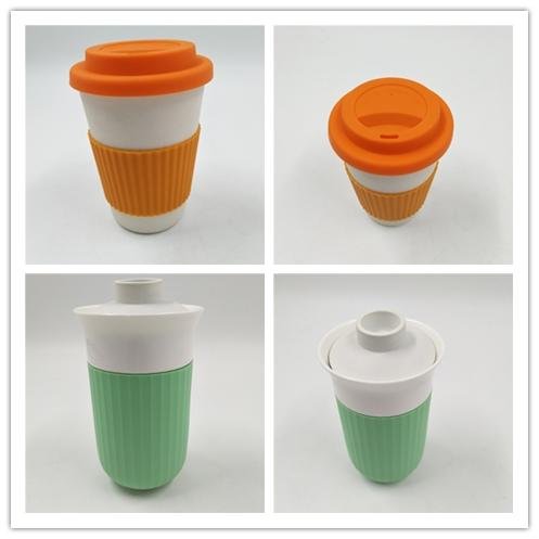 Eco friendly custom design bamboo fiber mug  3