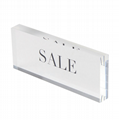 clear acrylic logo display block with