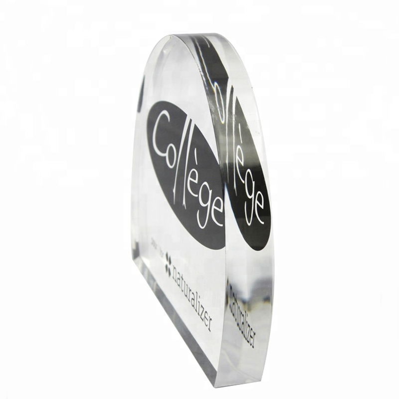 clear acrylic logo display block with printed or engraved brands 5