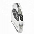 clear acrylic logo display block with printed or engraved brands