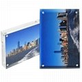 Clear Acrylic Magnetic Photo Frame Block 3x4 inches Picture Display Desktop Book