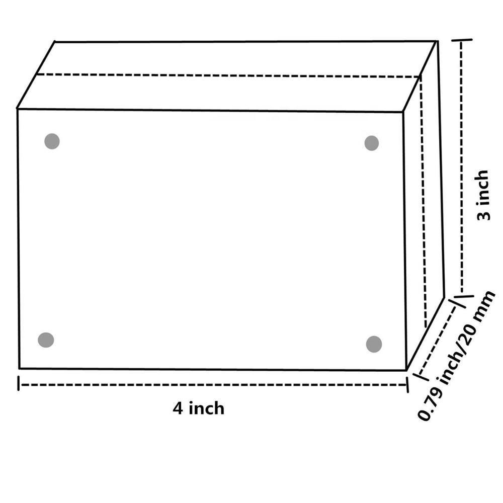 Clear Acrylic Magnetic Photo Frame Block 3x4 inches Picture Display Desktop Book 3