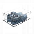 Custom Clear transparent Sneaker Display Acrylic Shoe Box for supper store