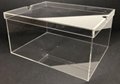 Custom Clear transparent Sneaker Display Acrylic Shoe Box for supper store