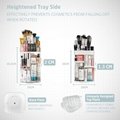 Acrylic Makeup Organizer 360-Degree Rotating Cosmetic Organizer Adjustable Cosme 4