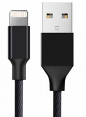 Aluminium Shell and braider cable 2.4A fast charging cable