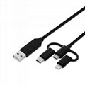 NEW 5 in 1 Nylon Braided USB cable,Charging and Data Cable 4