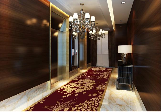 Luxury Fireproof Wool Hotel Axminster Carpet For lift  2