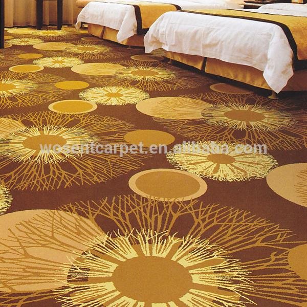 Luxury Fireproof Wool Hotel Axminster Carpet For Bedroom