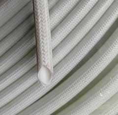 silicone rubber fiberglass sleeving(inside rubber outside fiber)