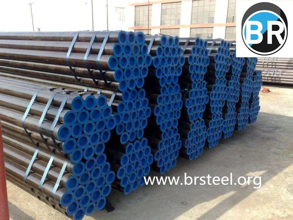 carbon steel black painting seamless pipes