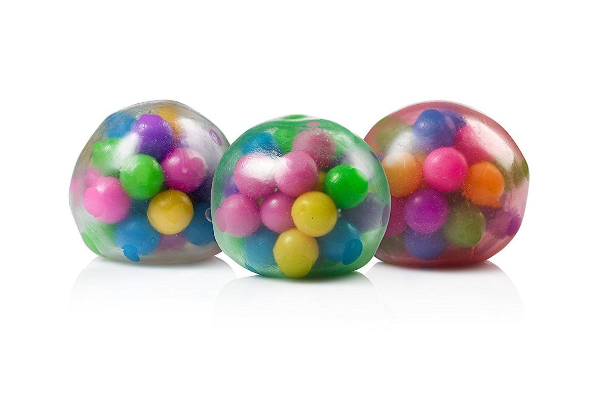 squishy sensory squeeze stress ball with beads inside