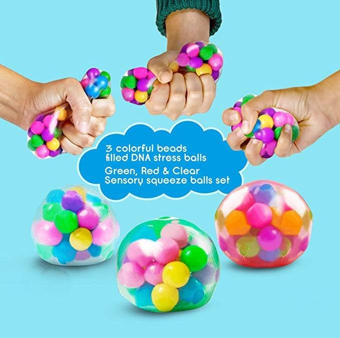 squishy sensory squeeze stress ball with beads inside 3