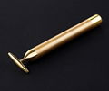 New Vibration Face Massager Golden Plated beauty bar for skin care 1