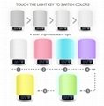 Touch Sensor Colorful Change LED Bluetooth Speaker with Alarm Clock 2