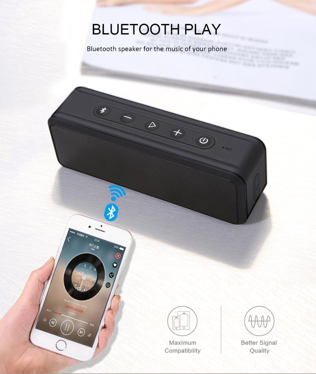 Anker type bluetooth speaker with AUX 