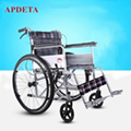 Hot sale steel portable wheelchair folding manual wheelchair for disabled