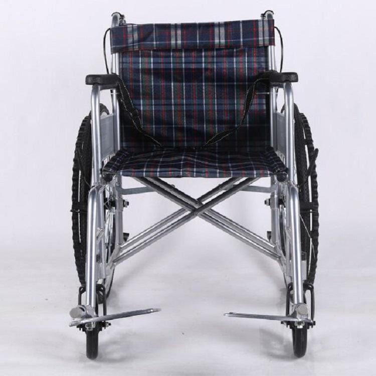 Hot sale steel portable wheelchair folding manual wheelchair for disabled 3