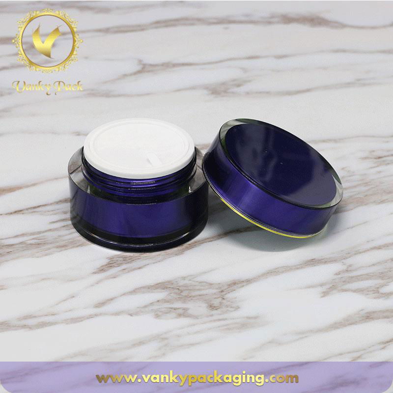 UV Printing Plastic Acrylic Cream JarWith Screw Cap For Cosmetic Packaging