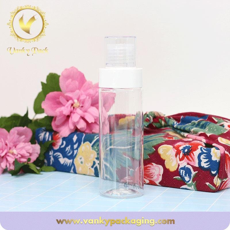 High quality clear empty shampoo transparent bottle cosmetic plastic bottle