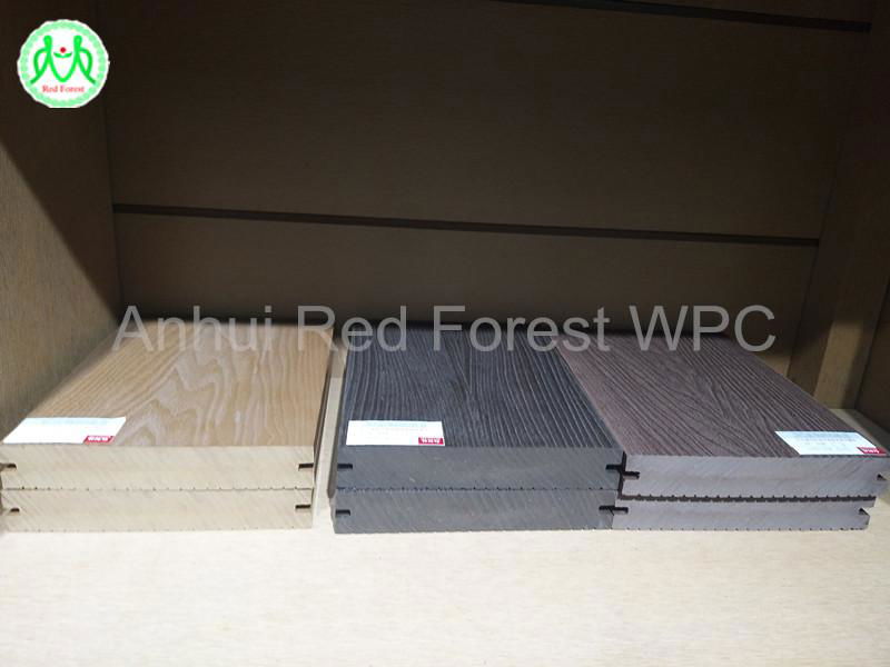 solid  deep embossed decking( WPC decking )