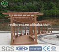 fireproof wooden garden pergola  and WPC pergola