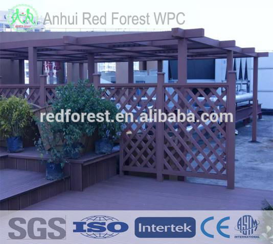 fireproof wooden garden pergola  and WPC pergola 3