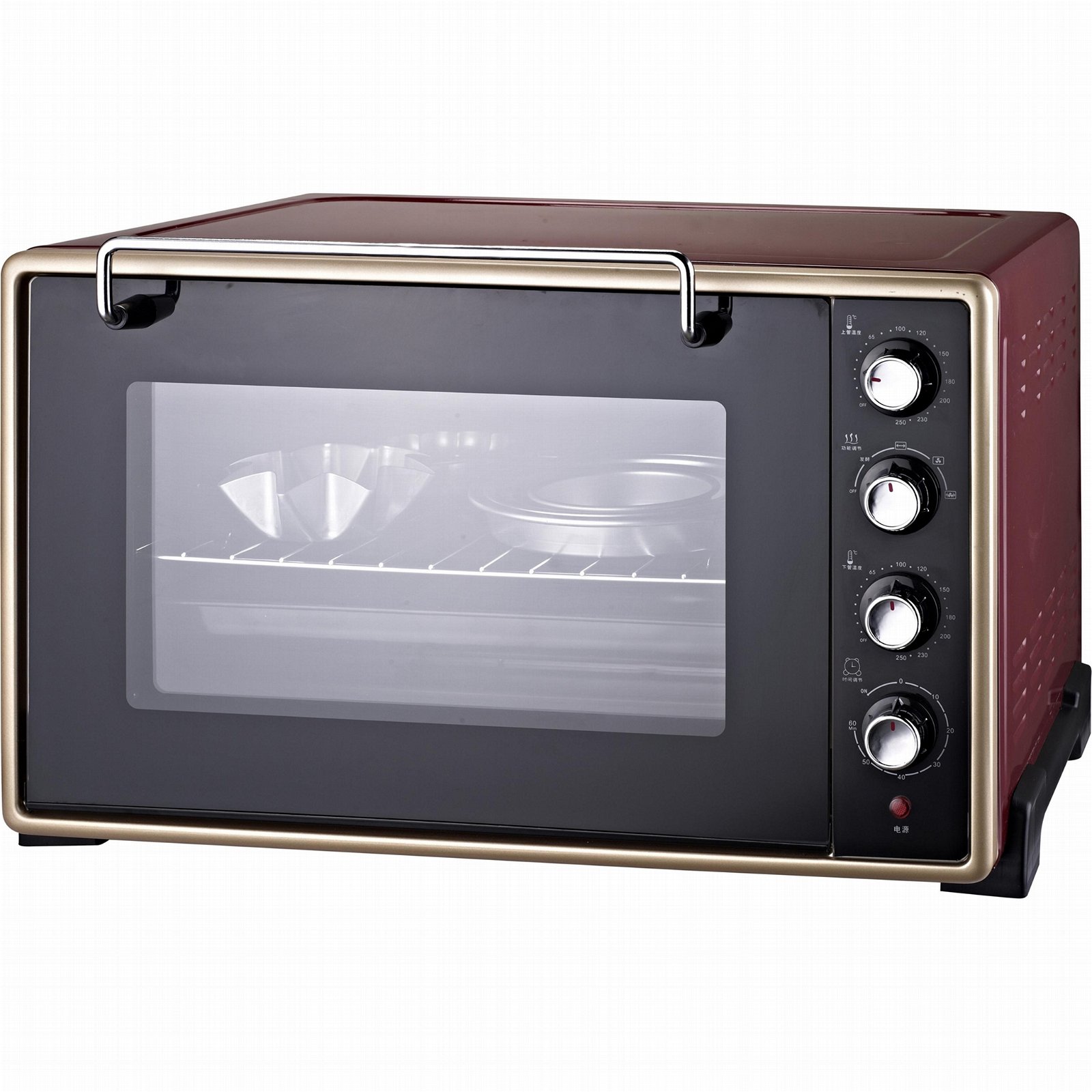 HOPEZ 46L double glass toaster oven electric glass oven 2