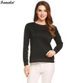 Sweatshirt Women Casual Women Sweatshirts Long Sleeve Solid Fleece Pullovver 4