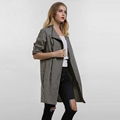  Women Coats Fashion Solid Outerwear Casual Lapel Windbreaker Cape Coats 2