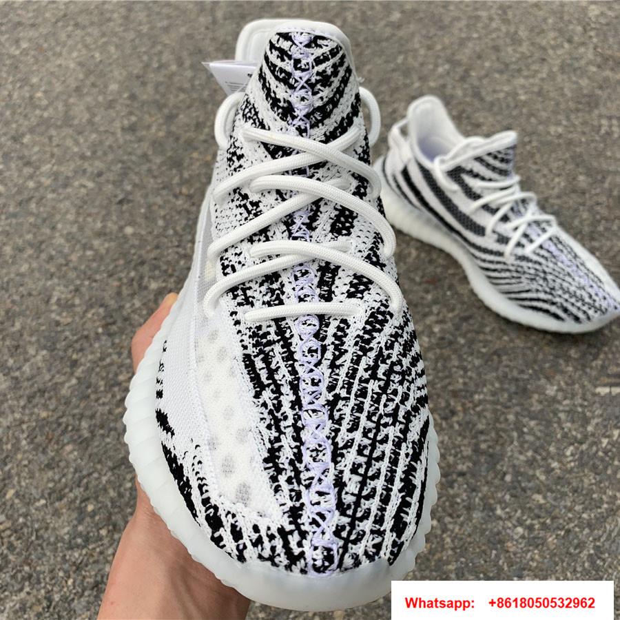        Yeezy 350 Boost V2 New Zebra Static Reflective Running Shoes 11